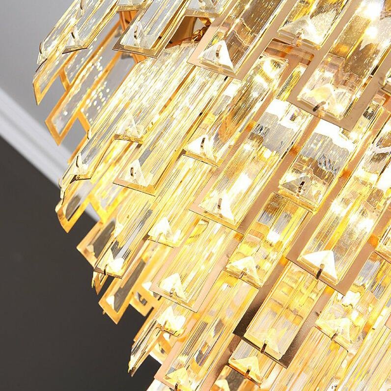 42" Luxury Gold Crystal Ceiling Fan with LED Lights (110v) DS-FZ65