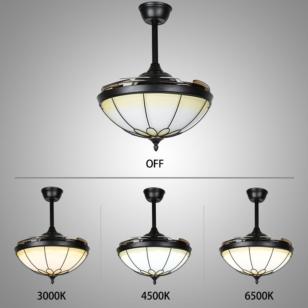 42" Retro Stealth Ceiling Fan with Light (110v) DS-FZ181