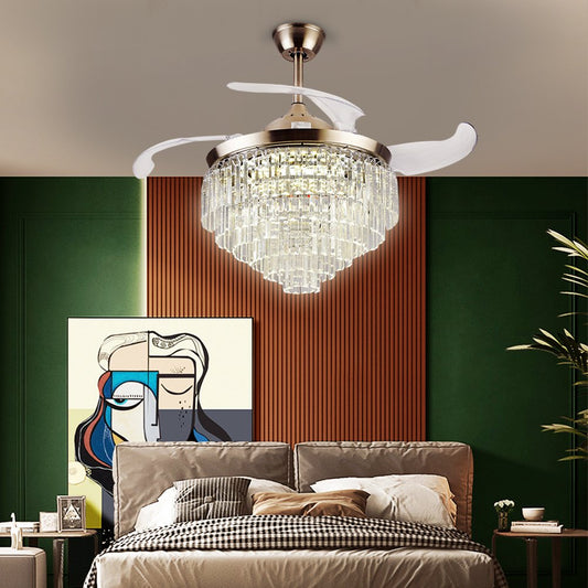 42" Luxury Crystal Celing Fan with LED Lights (110v) DS-FR18
