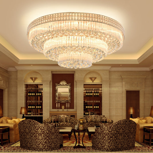31" Triple Crystal Ceiling Light DS-LN78