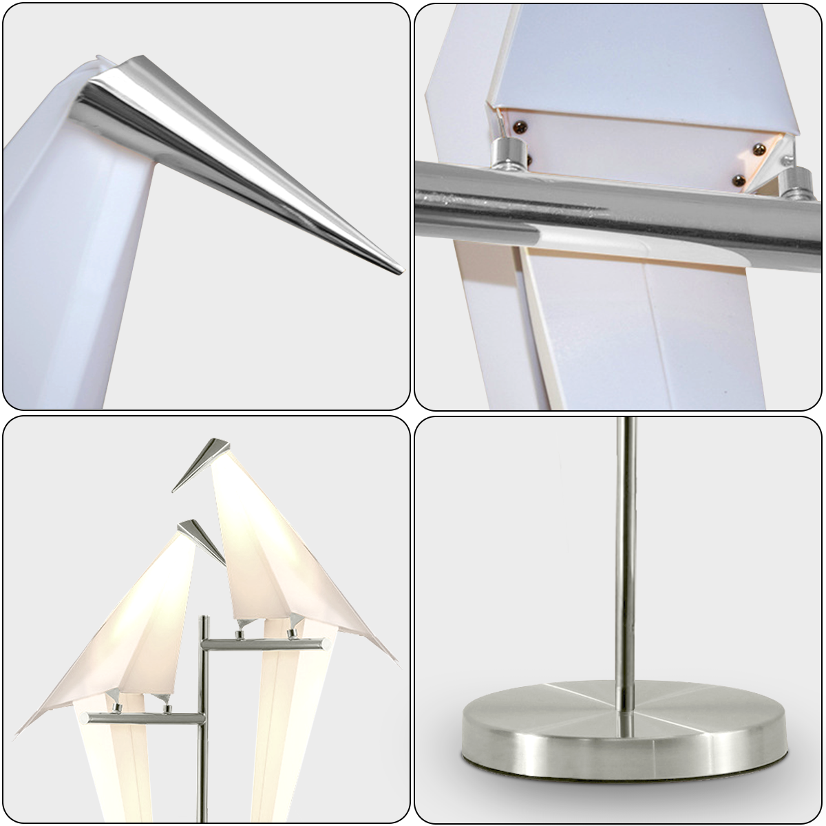 68" Origami Crane Bird Floor Lamp DS-SL64
