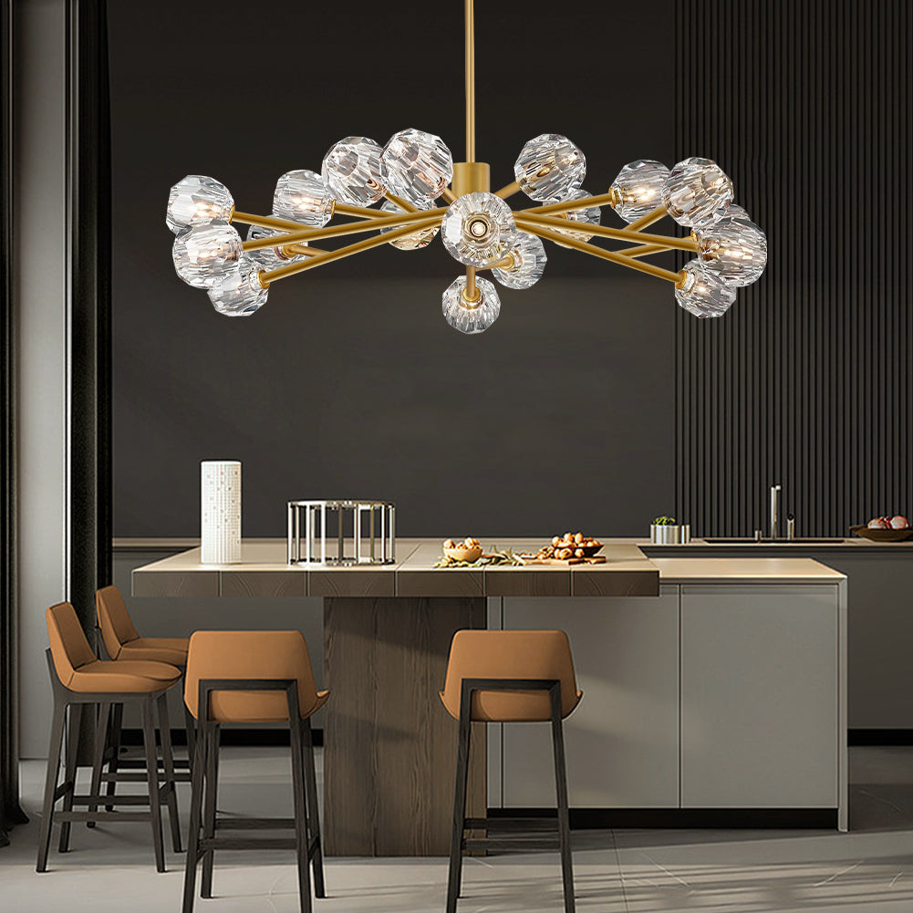 Modern Chandelier with 18 Crystal Balls DS-TY100