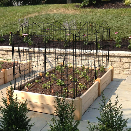 31.5'' H x 29.5'' W Black Metal Fencing Kit (Set of 5)