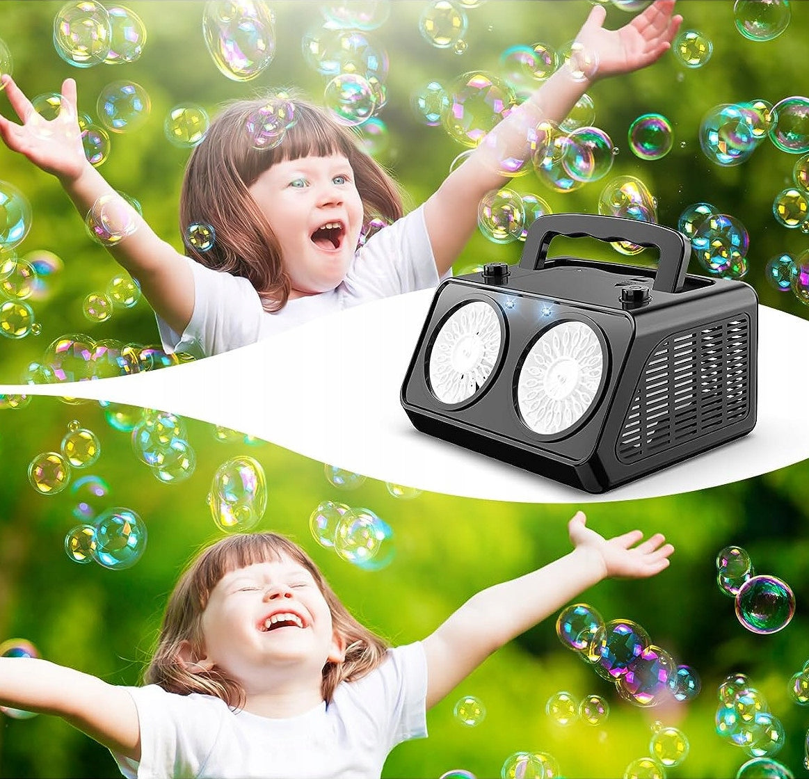 Durable Automatic Bubble Machine Blower for Kids with 2 Speed, Indoor Outdoor