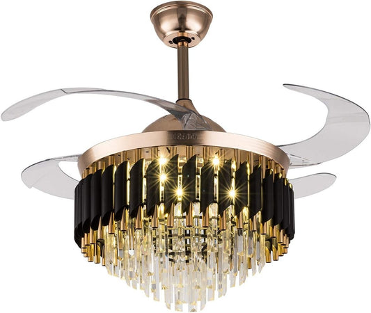 Crystal celling fan light