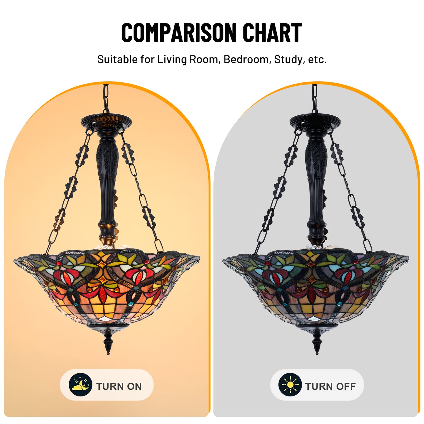 Tiffany Victorian Glass Chandelier DS-DR32