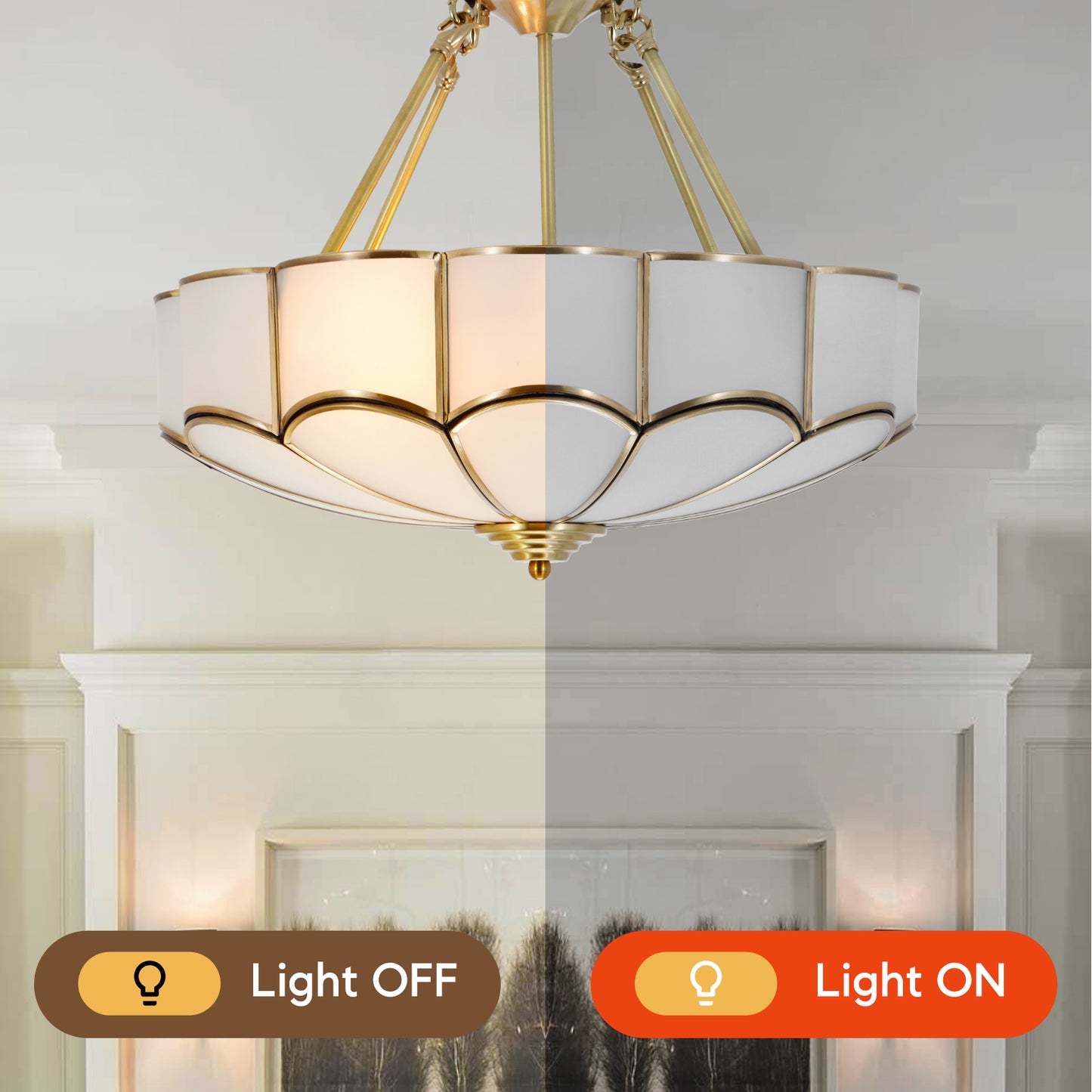 Tiffany Ceiling Light Fixture DS-DR36