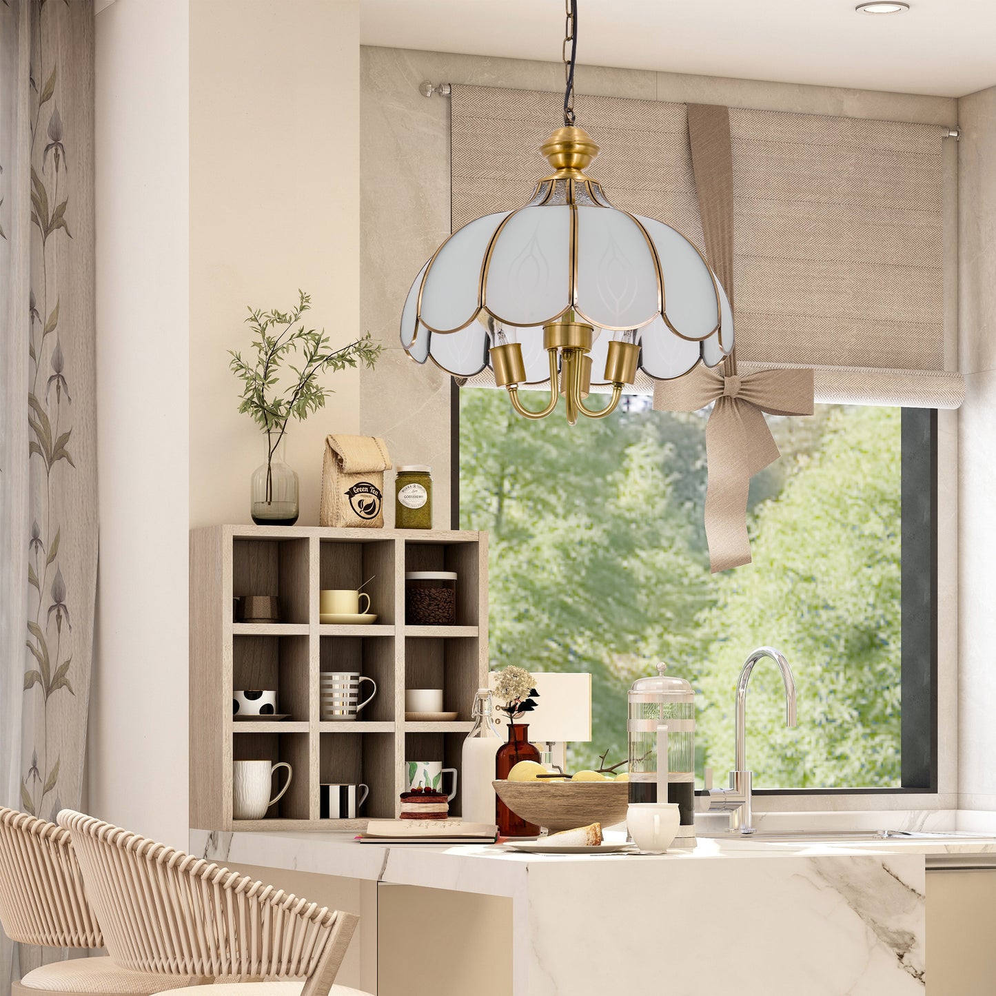 Tiffany Style Vintage Ceiling Lighting DS-DR38