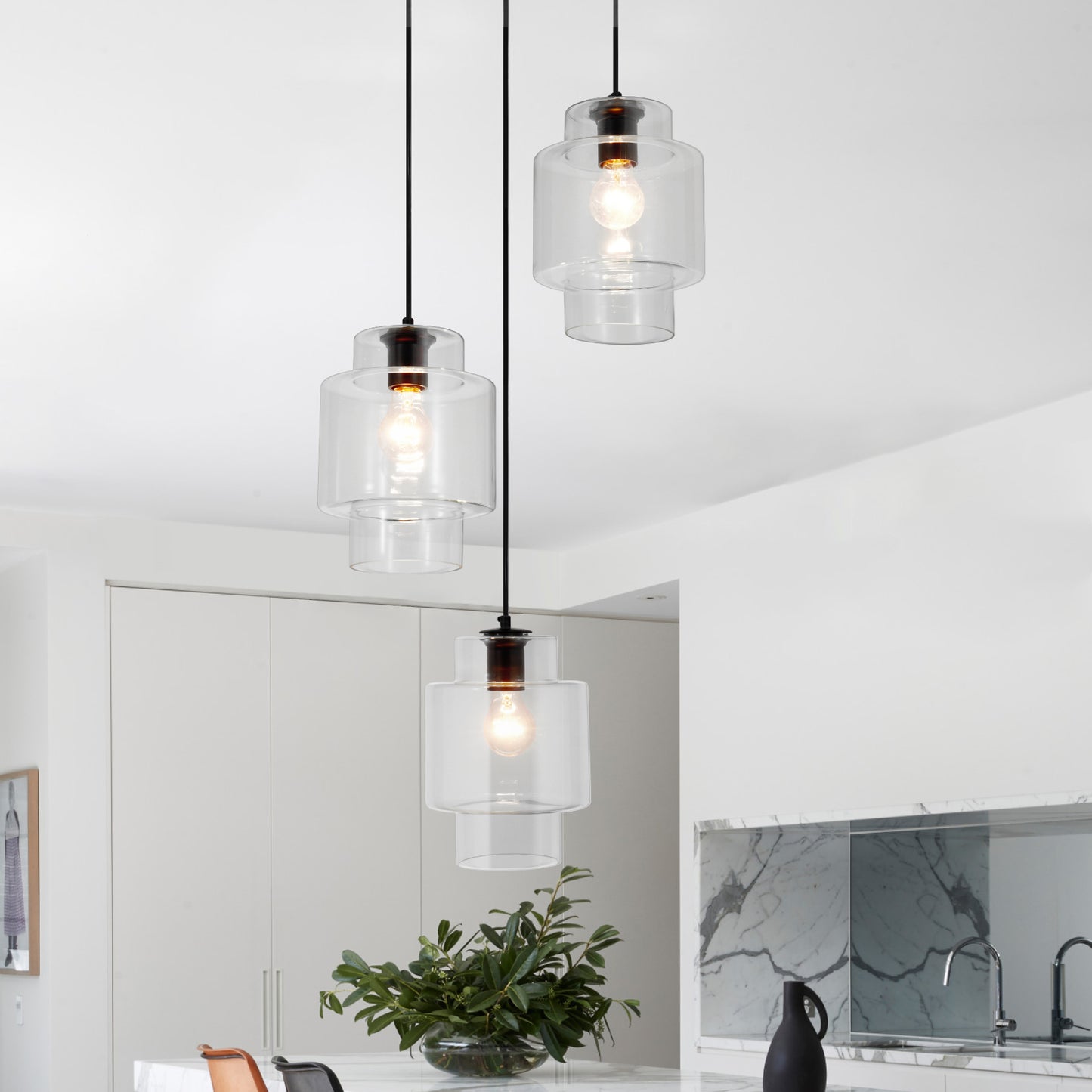 Modern Glass Shaed Ceiling Chandelier DS-DY47