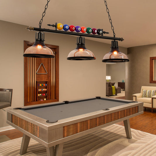 3 - Light Matte Black Pool Table Lights Pendant DS-DY68