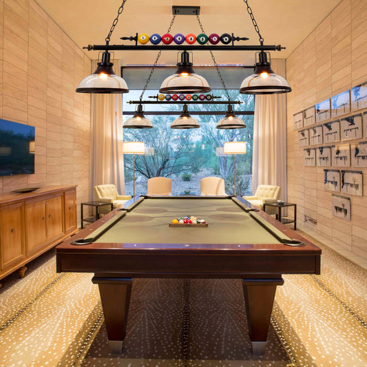 3 - Light Matte Black Pool Table Lights Pendant DS-DY68
