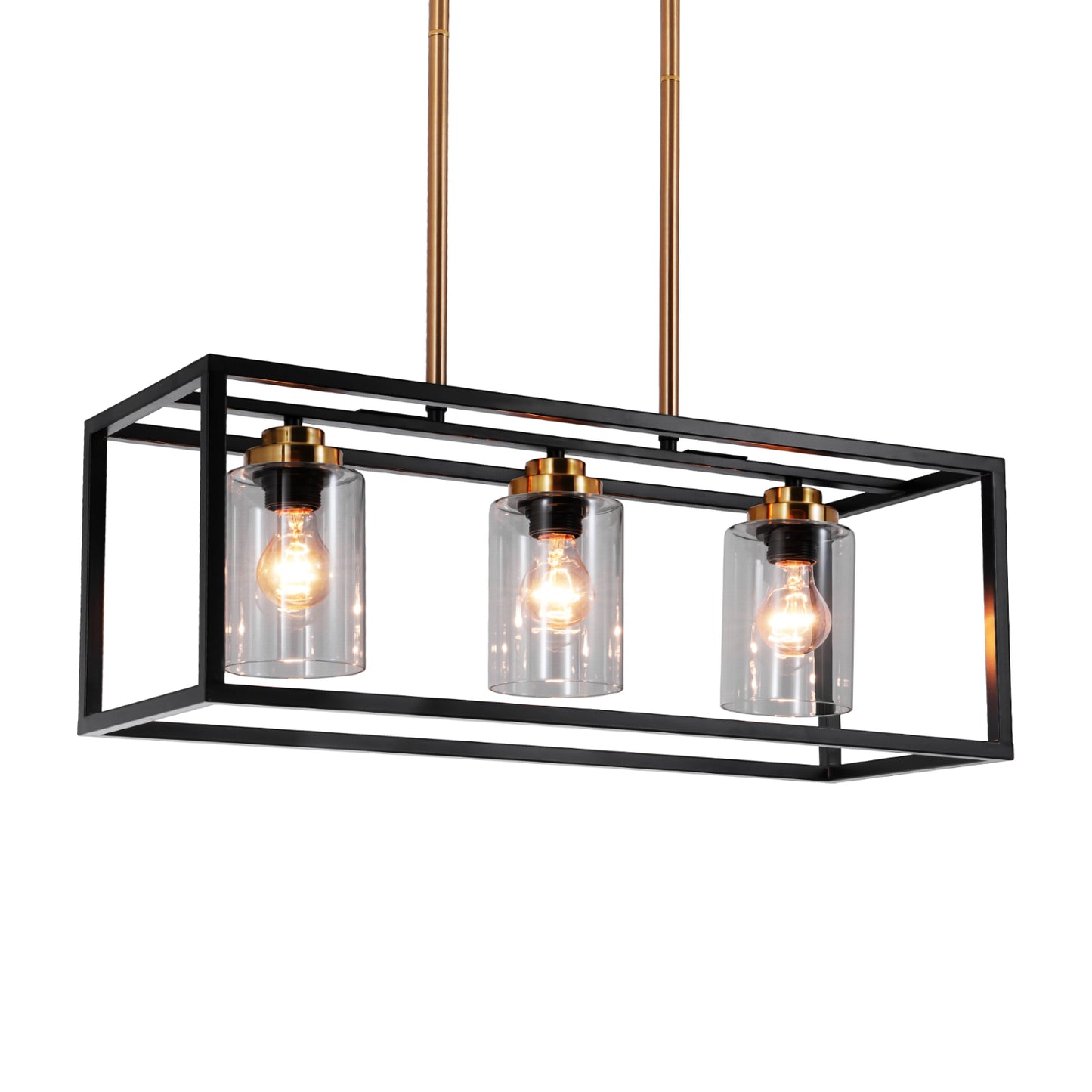 4 - Light Dimmable Rectangle Chandelier DS-DY79
