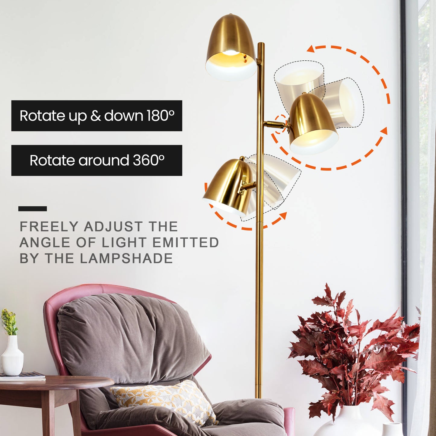Tree Floor Lamp Gold DS-LY04