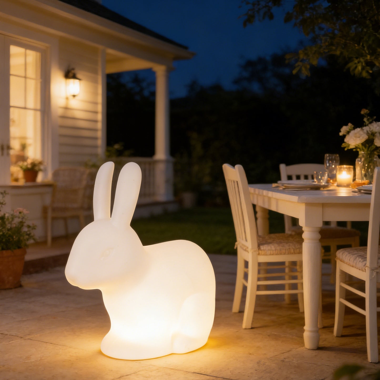 Bunny Decor Lamp - 16 Color Changing Rabbit Night Light with Remote, IP65 Waterproof