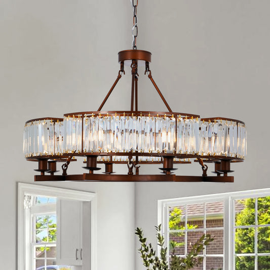 Vintage Brown Adjustable Crystal Chandelier DS-SL07