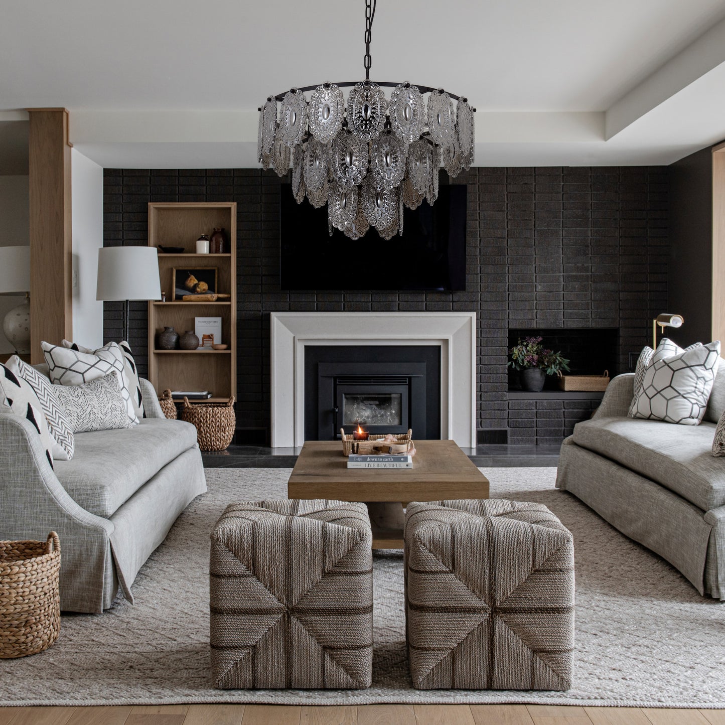 Modern Black Chandelier Luxury Ceiling Pendant DS-SQ24