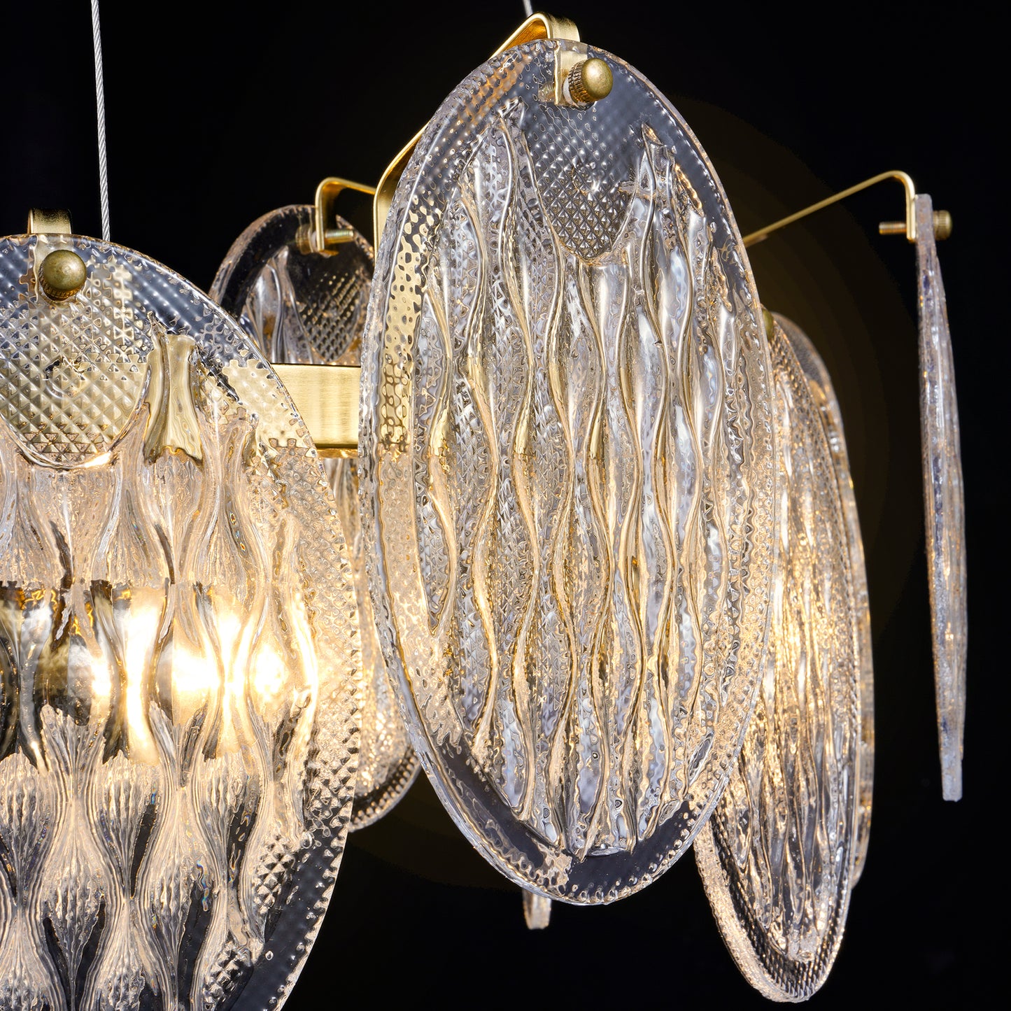 French Luxury Modern Gold Glass Chandelier DS-SQ29