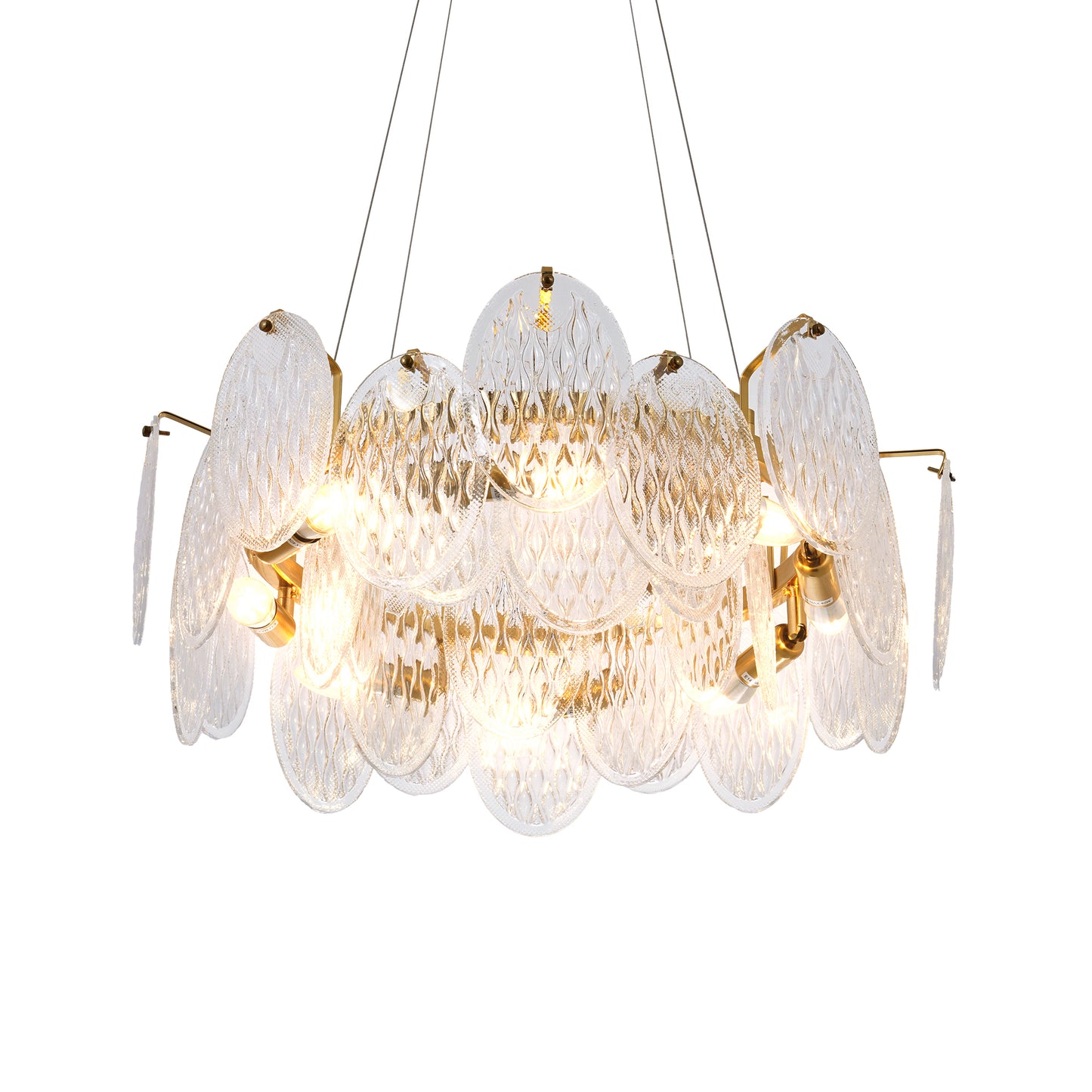 French Luxury Modern Gold Glass Chandelier DS-SQ29