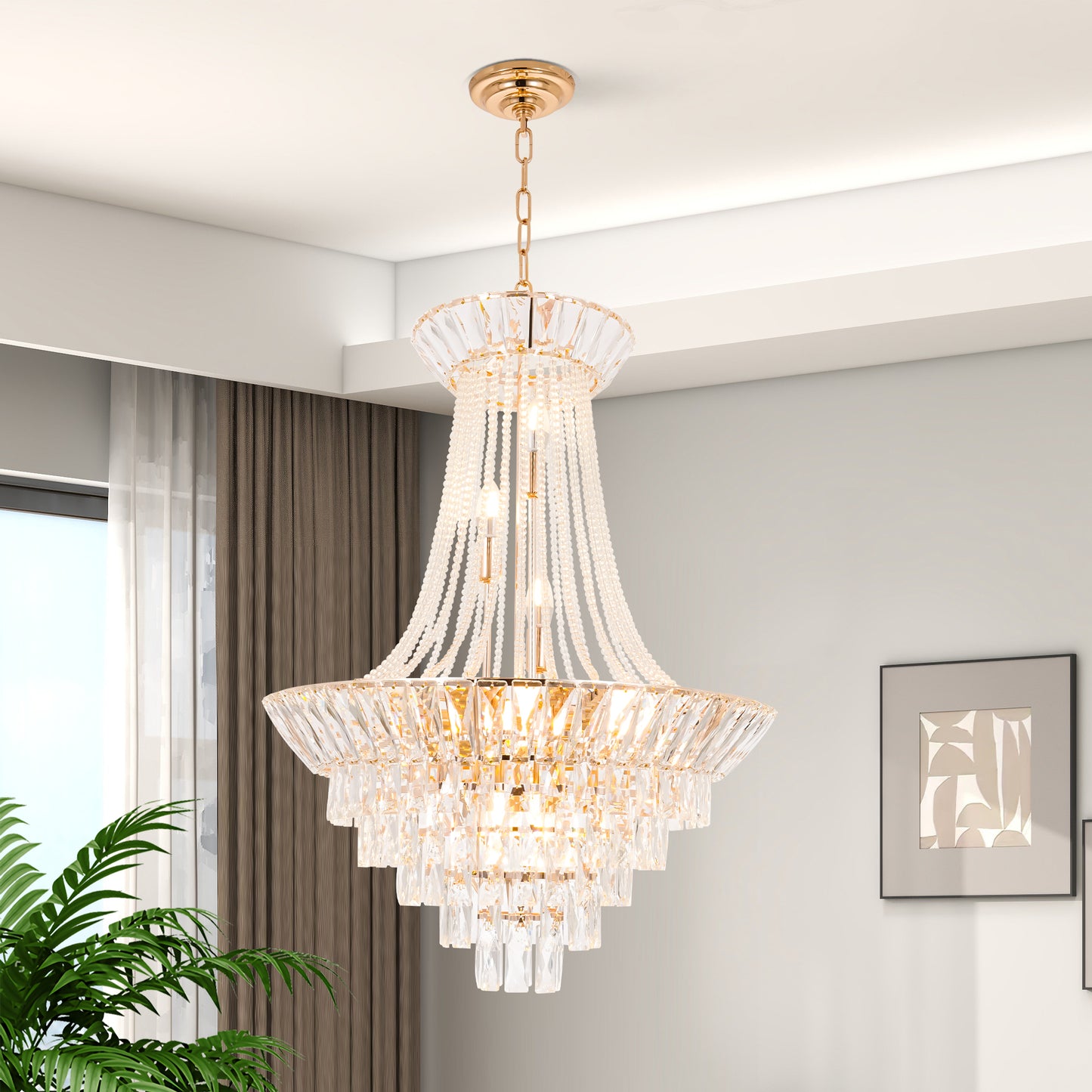 12-Light Gold French Empire Chandelier DS-SW10