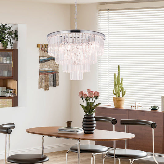 11 - Light Dimmable Tiered Chandelier (SZ56)