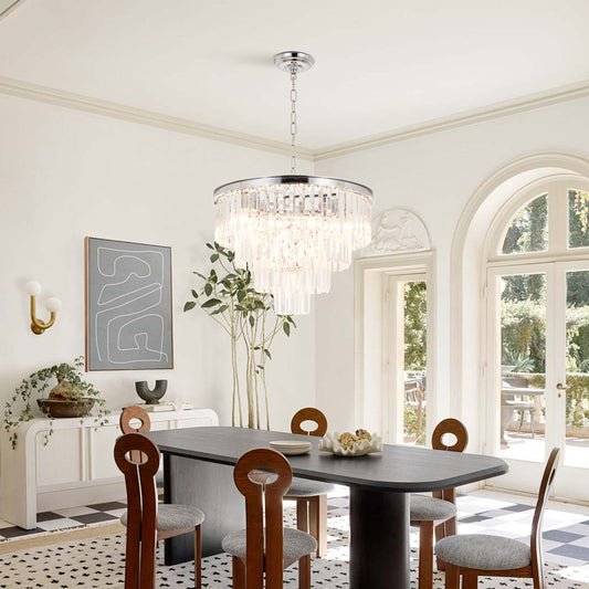 11 - Light Dimmable Tiered Chandelier (SZ56)
