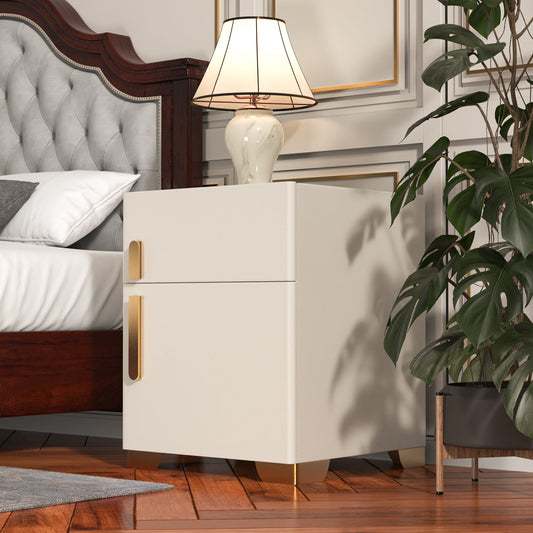 1 - Drawer Nightstand (Pre-Assembled) With Safe Case, Wireless Charging, Led Light