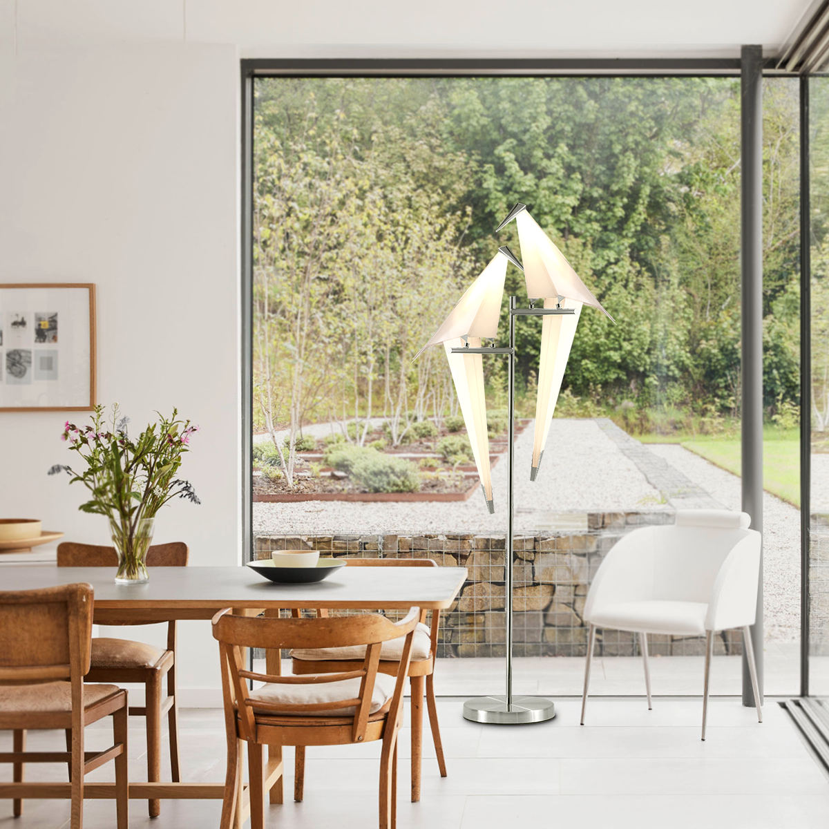 68" Origami Crane Bird Floor Lamp DS-SL64