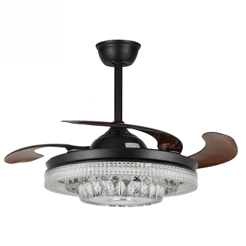 42" Modern Variable Frequency Crystal Ceiling Fan with Light DS-FH15
