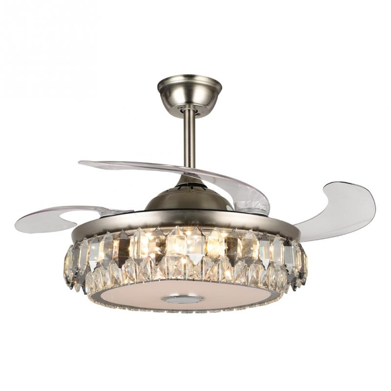 42" Fashion Crystal Bluetooth Ceiling Fan with Light DS-FH34