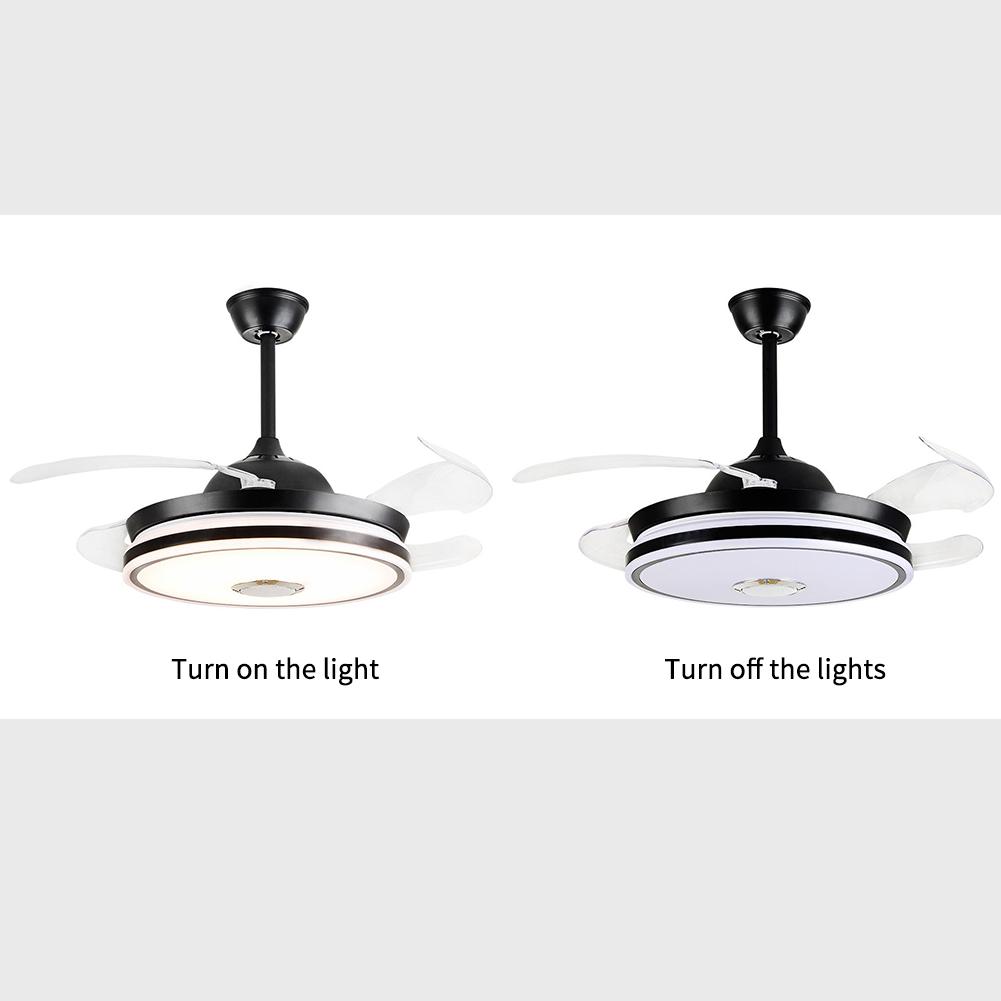 42" Colorful Bluetooth Music Invisible Ceiling Fan with Light DS-FR33