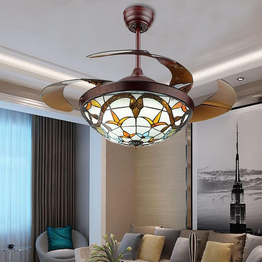 Variable Remote Control Ceiling Fan with Light DS-LN52
