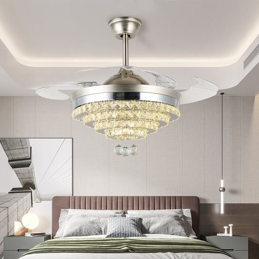 42" LED Invisible Crystal Fan Chandelier DS-FZ112