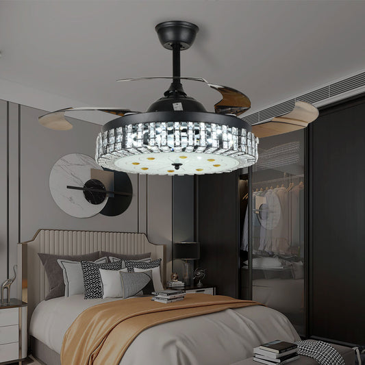 42" 4-Circle Crystal LED Invisible Fan with Light DS-FZ110