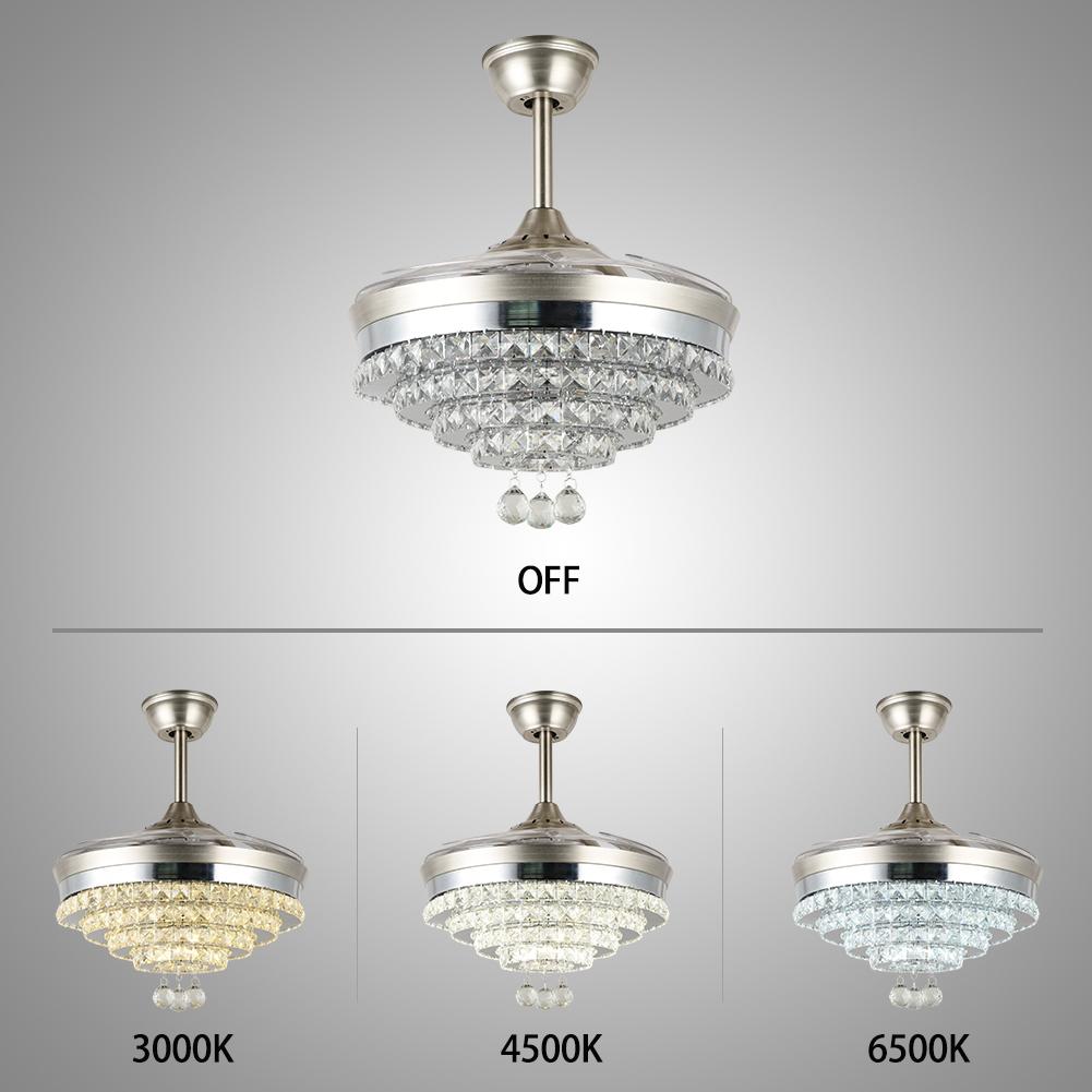 42" LED Invisible Crystal Fan Chandelier DS-FZ112