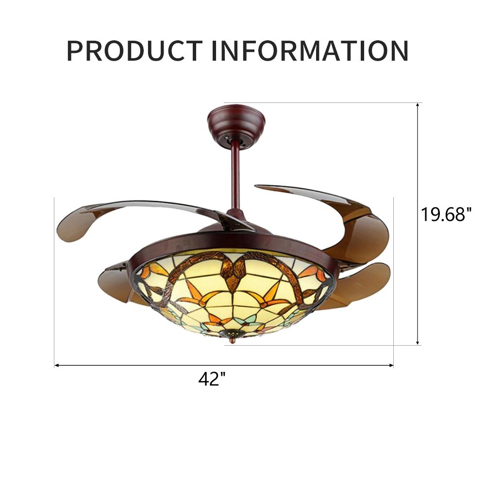 Variable Remote Control Ceiling Fan with Light DS-LN52