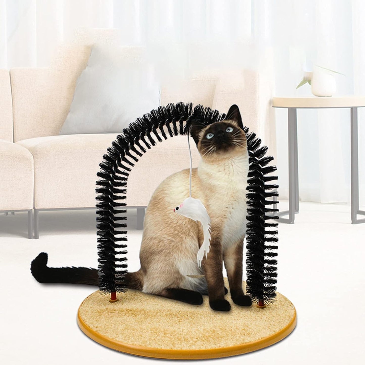 Cat Scratching Brush, Cat Hair Removal Rubbing Brush, Arch Shape Cat Self Grooming Brush, Cat Massager Scratcher