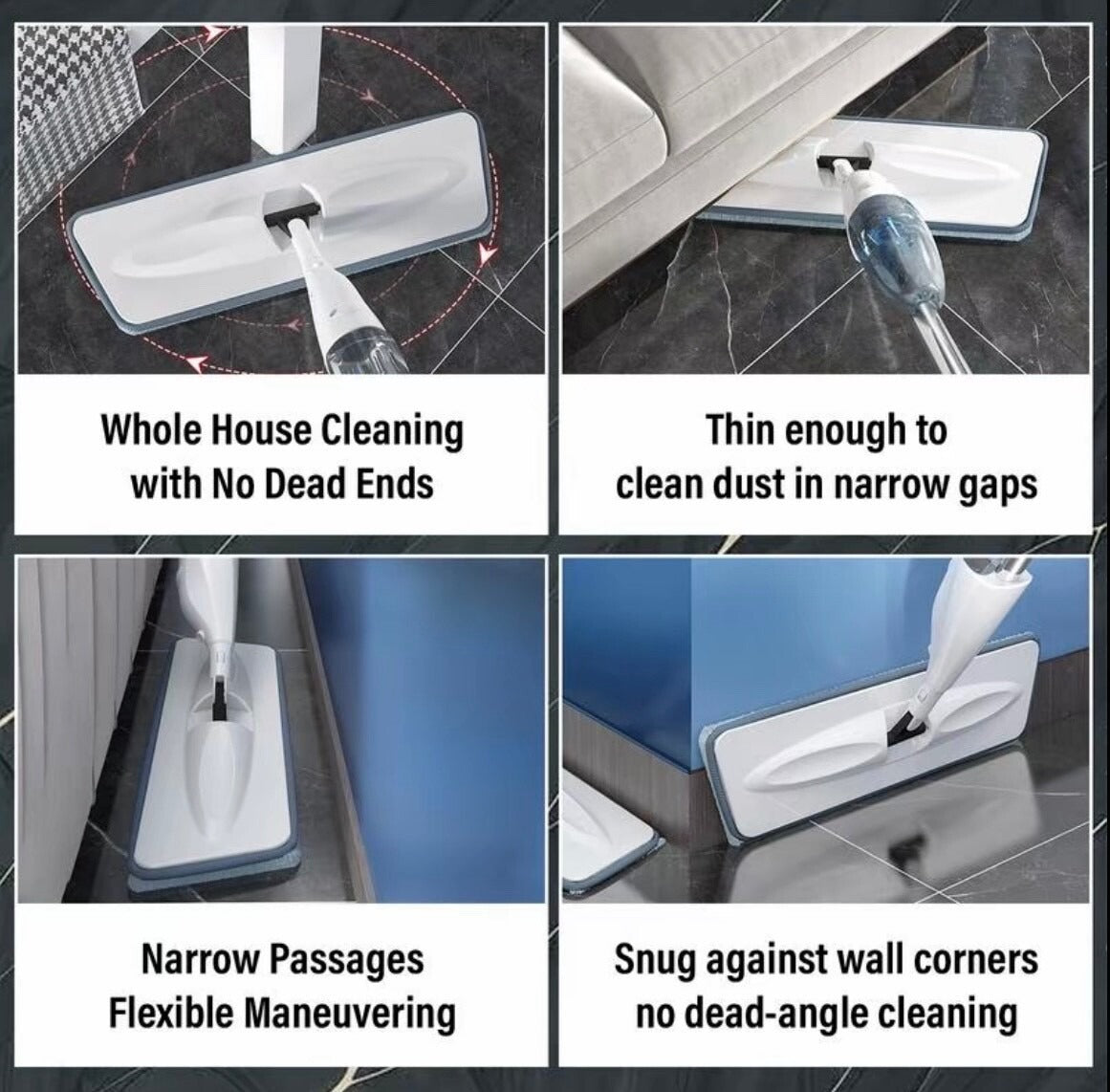 Multifunctional Water Spray Mop Household Ones Clean Flat Mop Dry and Wet Wood Floor Absorbs Water EHQ315