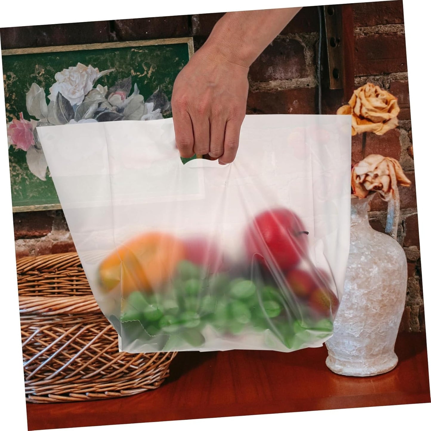 Handles Tote Clear Food Storage Bag Party Favor Bags