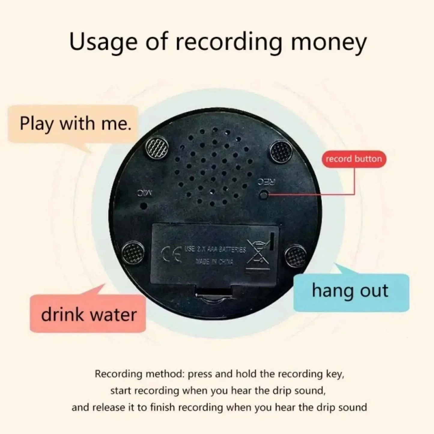 Voice Recording Button for Pet Training Buzzer