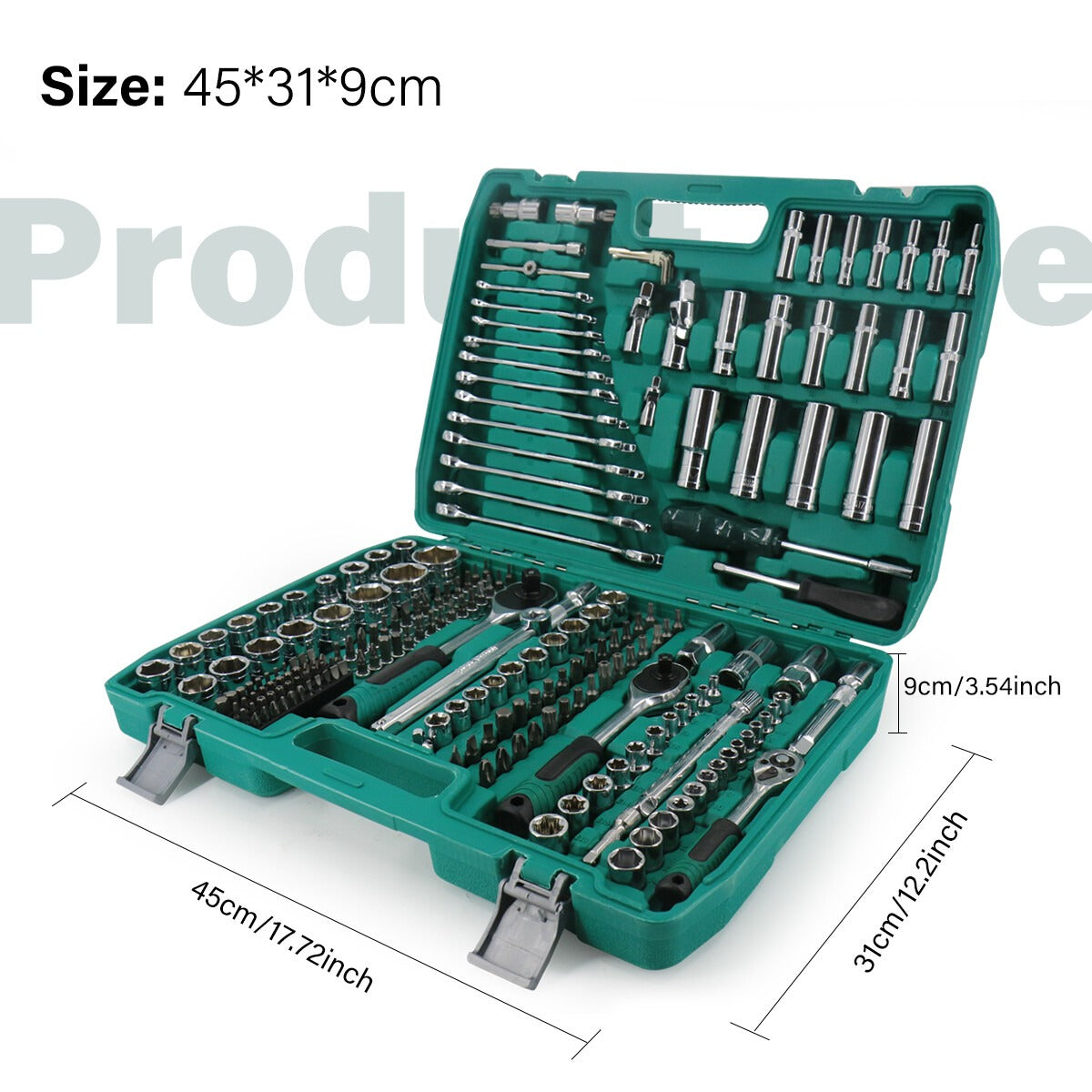 216PCS Socket Set Kit Mechanics Tool Ratchet Wrench Car Repair Tool Set W/ Case