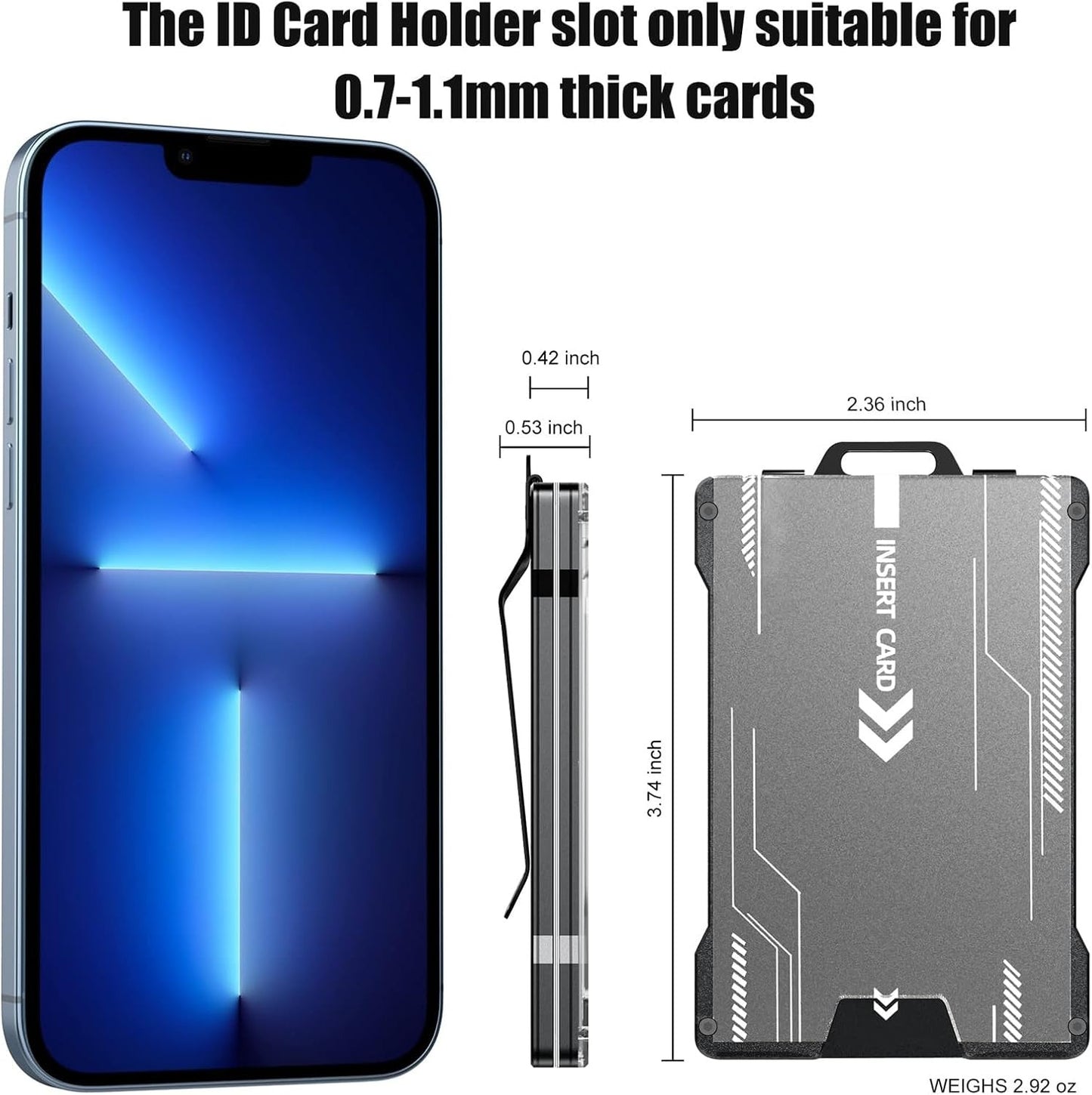 Men Wallet with Airtag Holder, Air Tag Wallet, Minimalist Slim Wallet with Money Clip