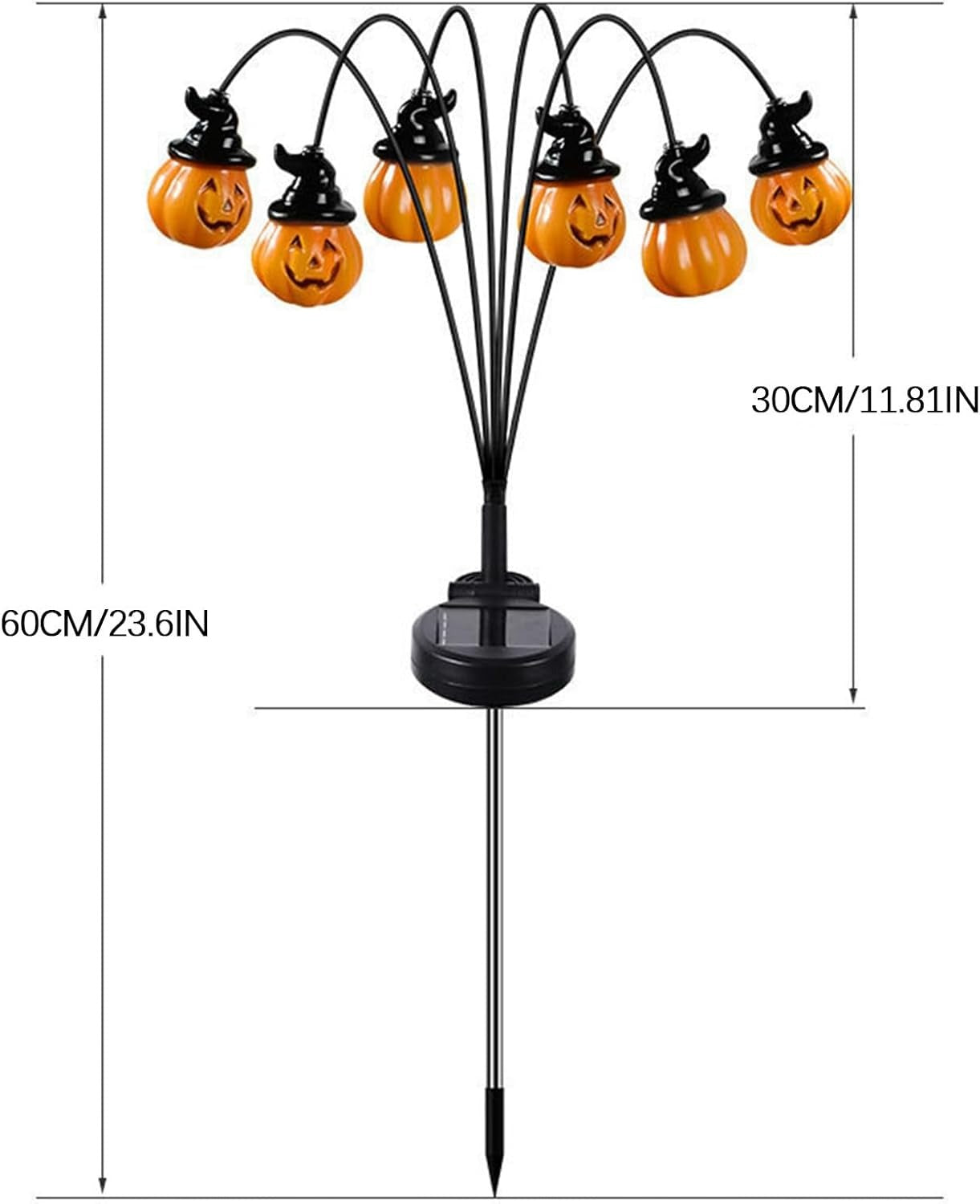 Halloween Pumpkin Lantern Solar Garden Lights for Yard Decoration Solar Ground Plug in Lantern Outdoor Courtyard Atmosphere Decoration Ghost Festival Lantern String