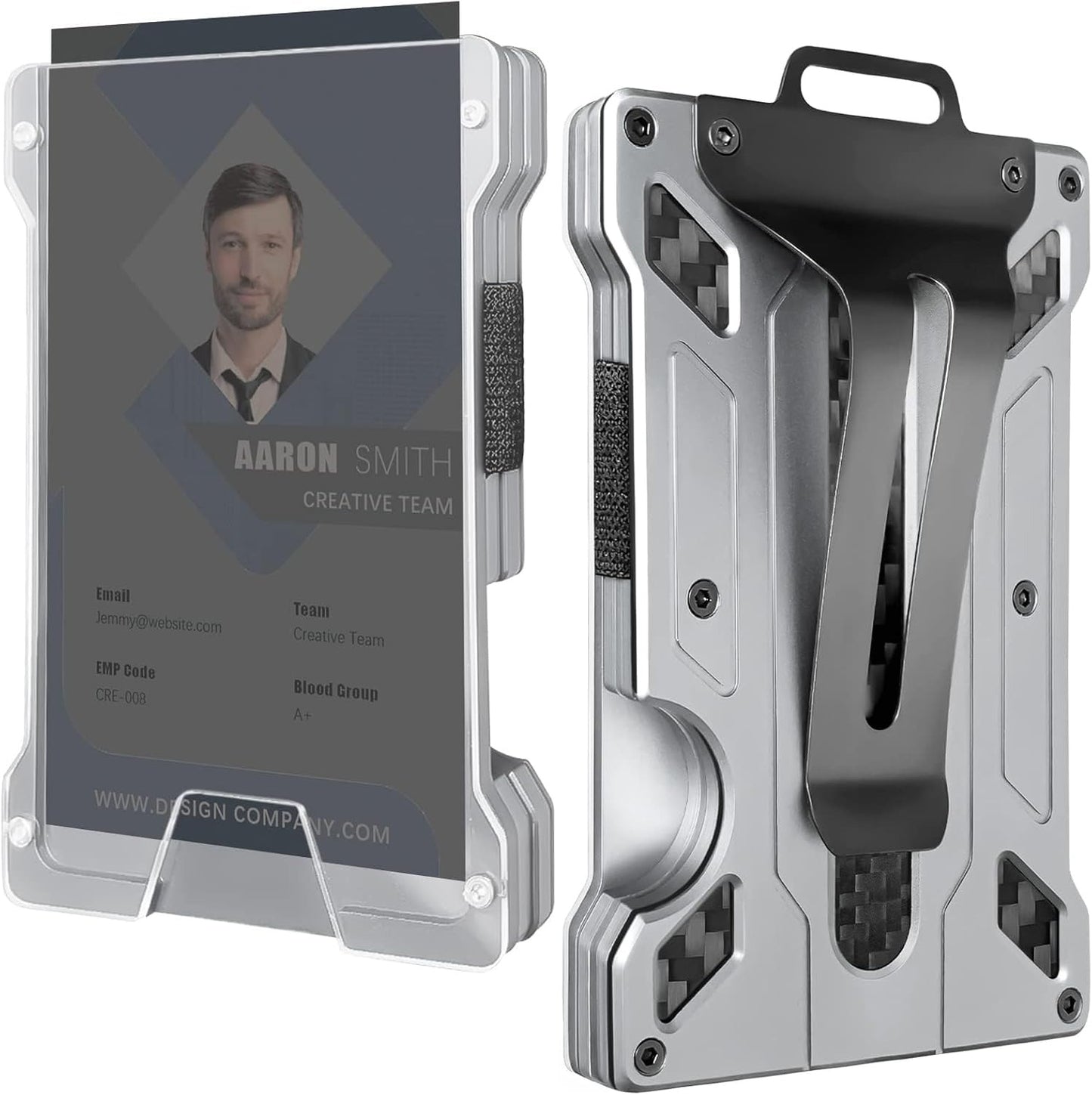 Men Wallet with Airtag Holder, Air Tag Wallet, Minimalist Slim Wallet with Money Clip