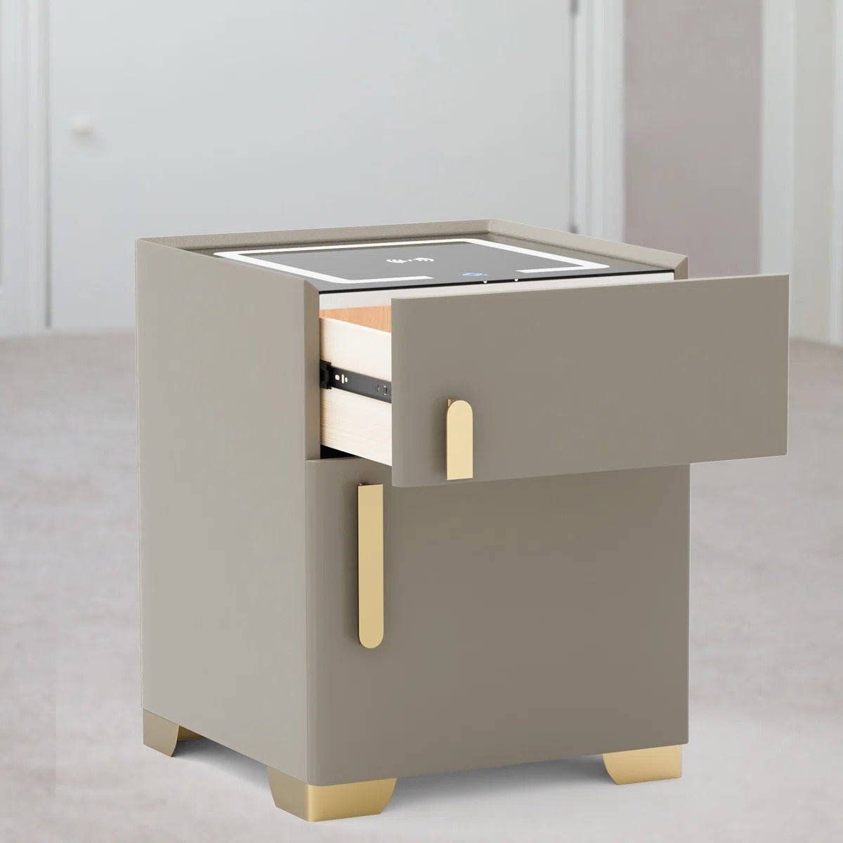 Smart Nightstands with Wireless Charging, USB Port, LED Lights and Speaker