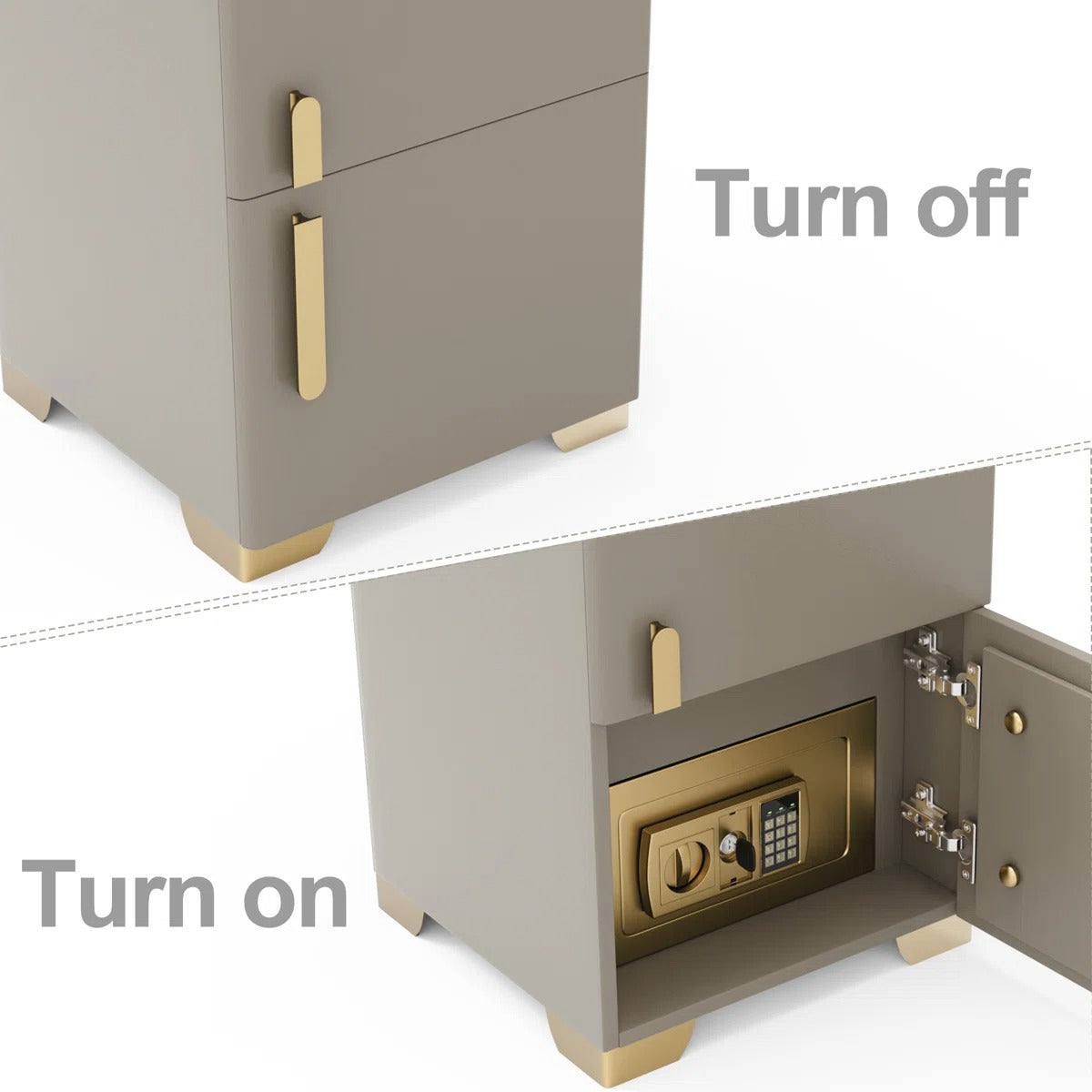 Smart Nightstands with Wireless Charging, USB Port, LED Lights and Speaker