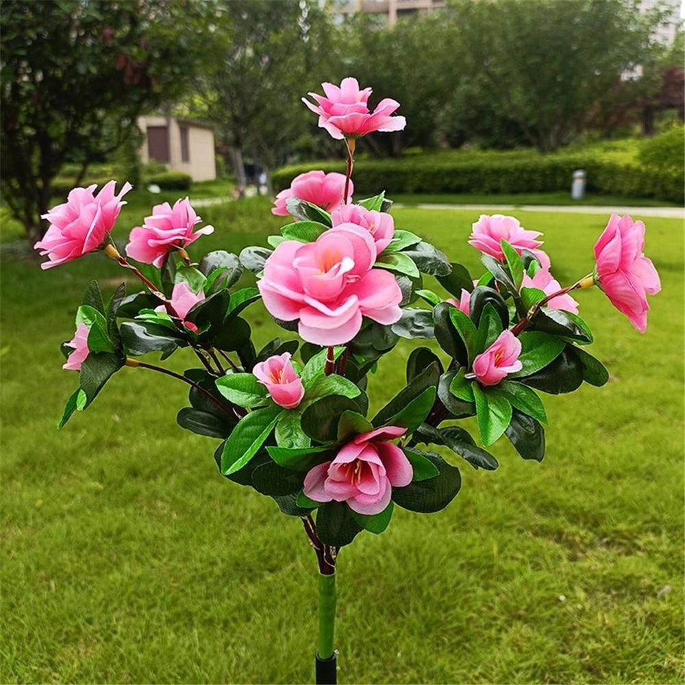 LED Solar Flower Lights Simulated Flower Lamp Garden and Courtyard Holiday Party Decorative Lights