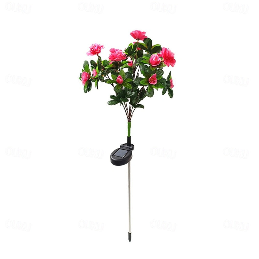 LED Solar Flower Lights Simulated Flower Lamp Garden and Courtyard Holiday Party Decorative Lights