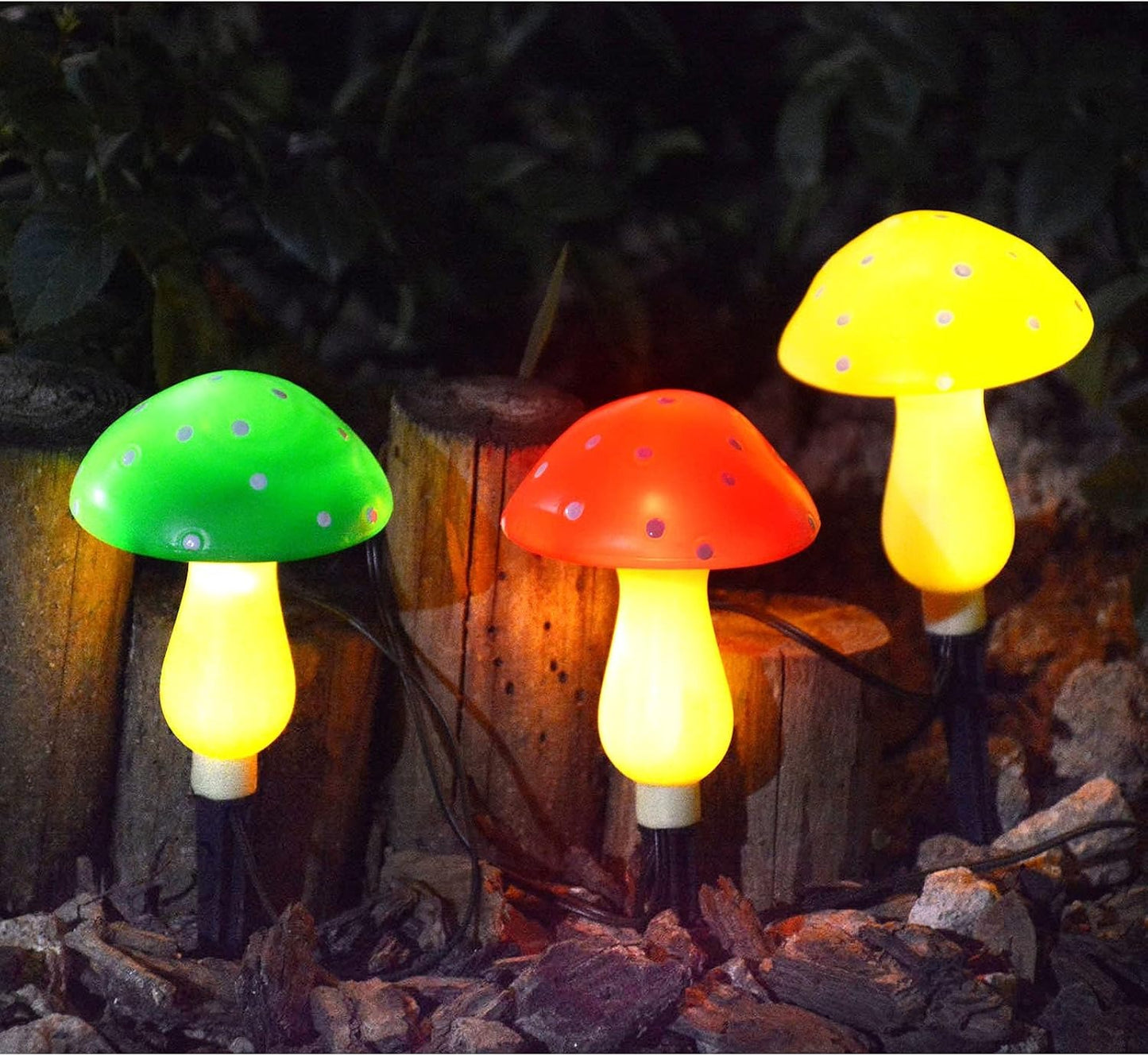 Outdoor Solar Garden Mushroom Lights 8 Modes Outside Waterproof Solar Powered Christmas Lights Decoration, Yard, Lawn, Pathway