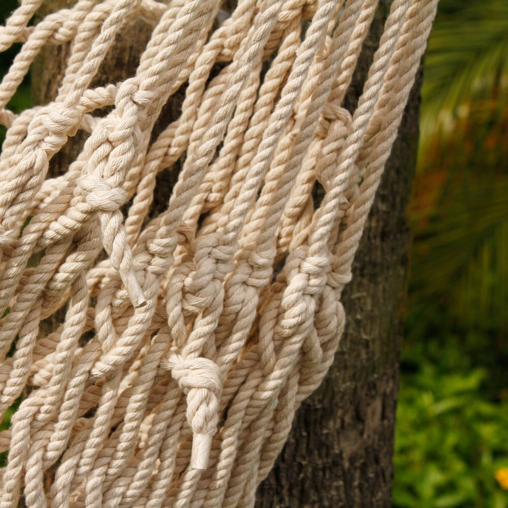 Beige Cotton Rope Hanging Air/ Sky Chair Swing - Beige