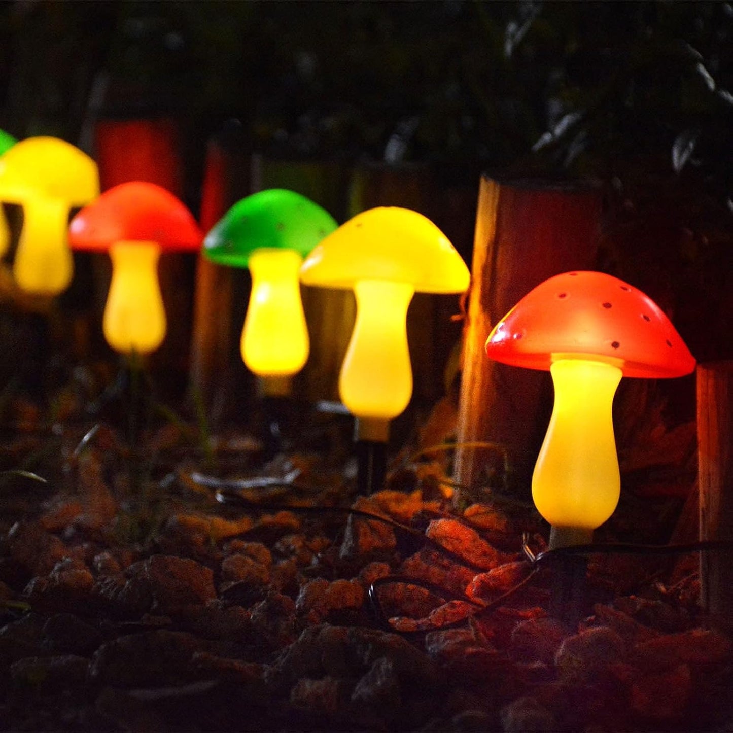 Outdoor Solar Garden Mushroom Lights 8 Modes Outside Waterproof Solar Powered Christmas Lights Decoration, Yard, Lawn, Pathway